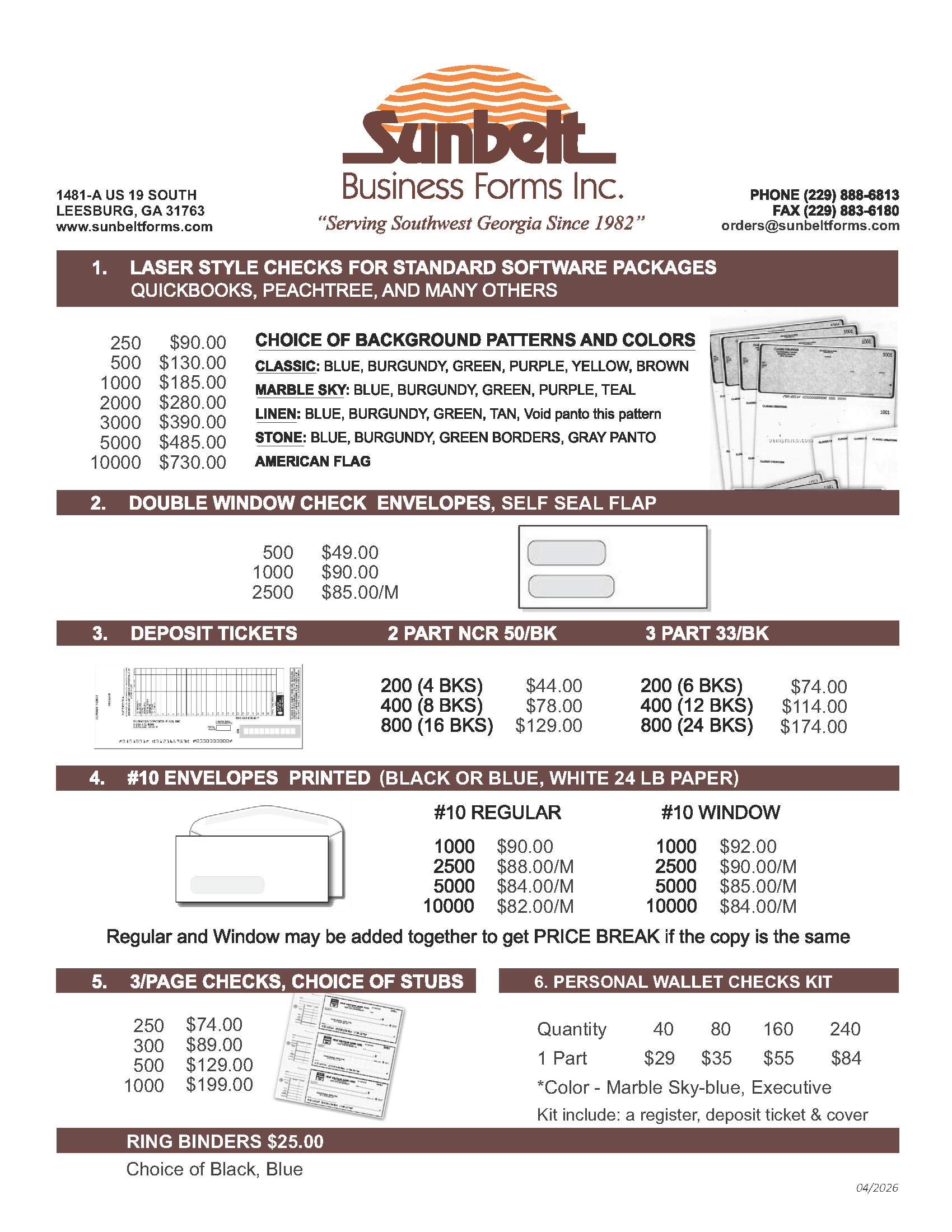 Sunbelt price list 12052022
